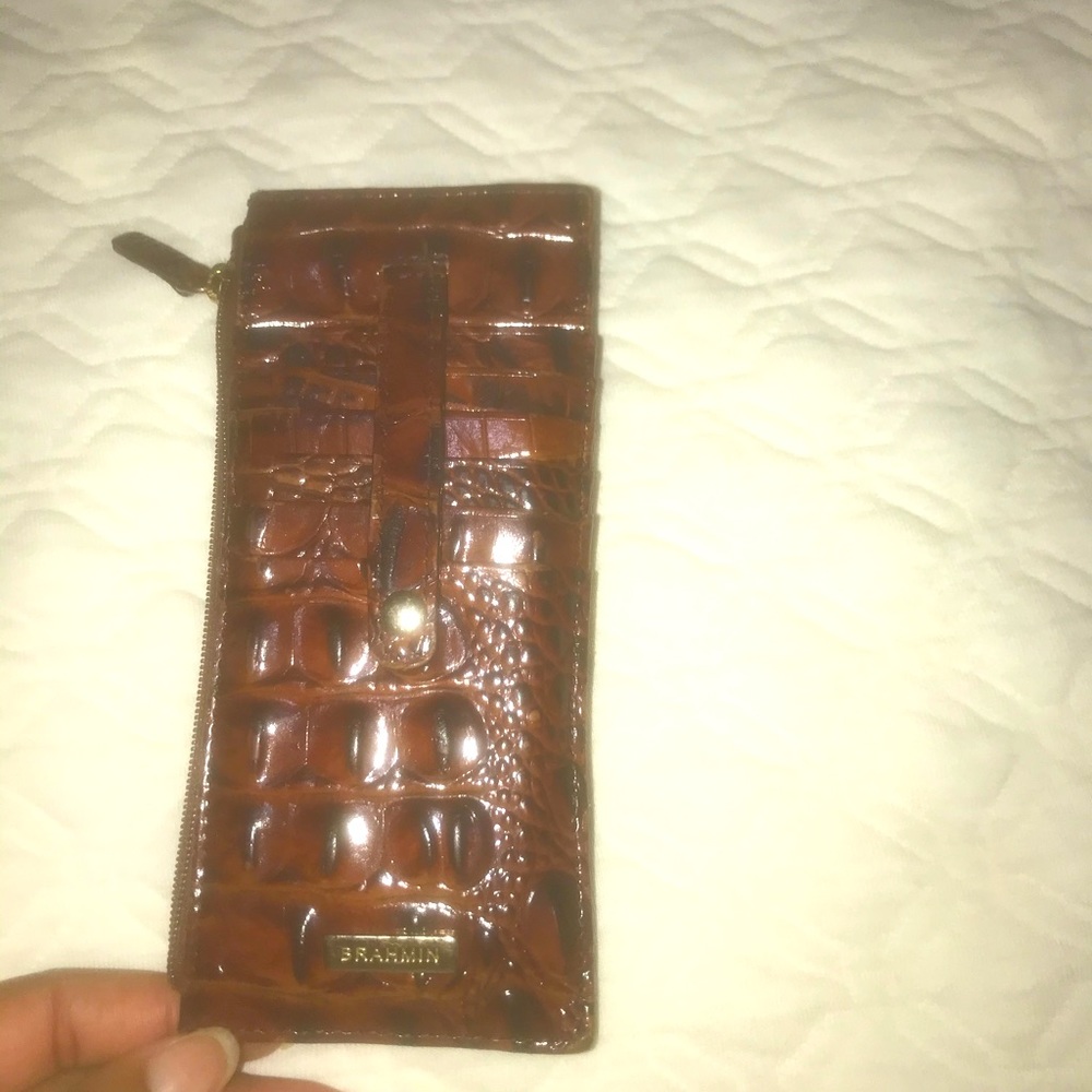 Brahmin slim cardholder with zipper pouch